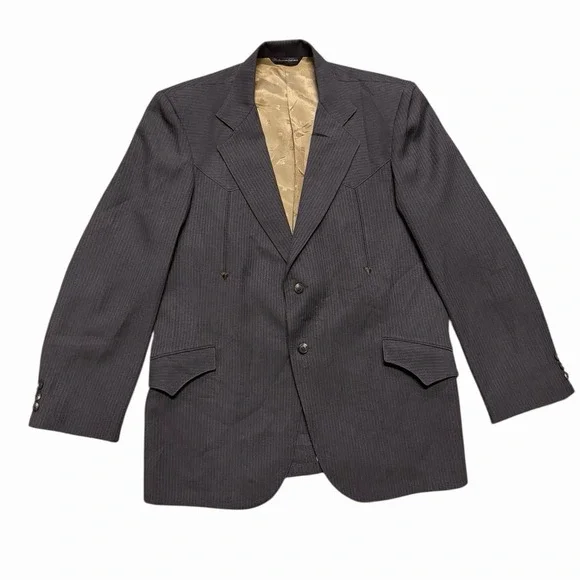 Vintage Tregos Westwear Brown Blazer Men's Size 44‎ Western Sport Coat USA Made - Picture 11 of 14